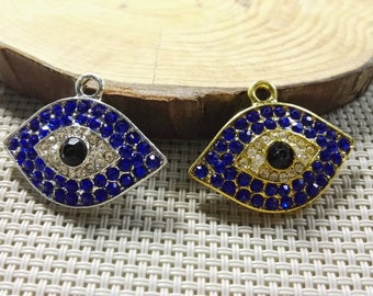 Rhinestone Evil Eye Pendants, Evil eye jewelry , Turkish Jewelry , Turkish Charms . God's Eye , Wholesale Evil Eye Jewelry ,