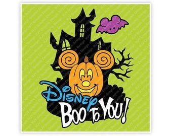 Disney, Halloween, Mickey, Minnie, Jack-O-Lantern, Pumpkin, Boo, Bat, Ears, Illustration, TShirt Design, Cut File, svg, pdf, eps, png, dxf