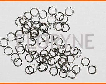 20 rings in antique silver 6Mm round X 1 Mm