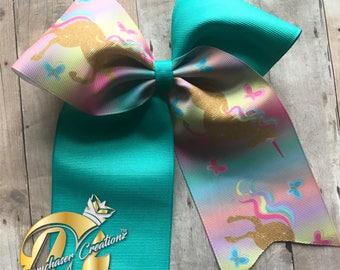 Unicorn Cheer Bow, Unicorn Bow, Unicorn Hair Bow, Unicorn, Cheer Bow, Gymnastics Bow, Unicorns