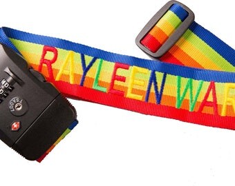 personalized embroidered luggage straps