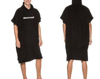 Dorsal Surf Wetsuit Change Poncho Robe Towel - Black