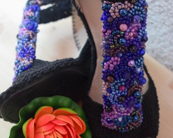 Crochet shoes, Handmade shoes, Crocheted Women Shoes, Spring-Summer, Outdoor shoes, Sandals, Wedding shoes, Anniversary Shoes