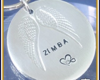 Pet Memorial Keychain - Pet Memorial Keyring - Pet Memorial Gift - In Memory Of Pet Gift - Angel Wing Keyring - Pet Loss Gift - Dog Memorial