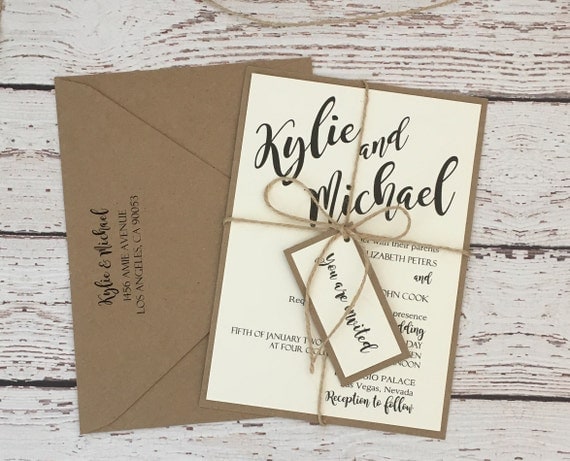 Handmade Country Wedding Invitations 10