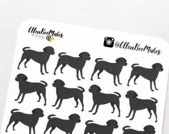 Black Labrador Dog Decorative Stickers