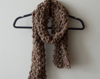 SALE Woolen Brioche Scarf in Smoky Hickory