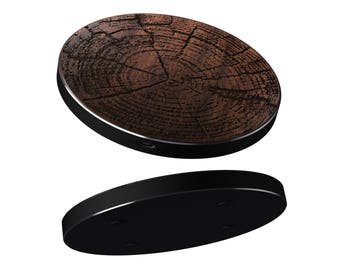 iPhone 8, 8 Plus, X Wireless Charger Wood Rings | 10W Fast Charge Charging Pad also for Samsung S8, S8 Plus | Real wood laser engraved