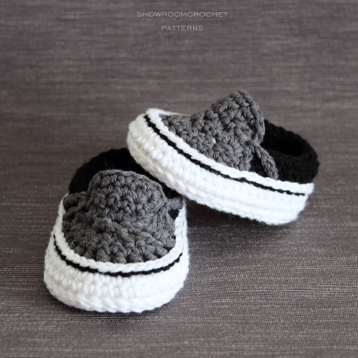 Vans Style Crochet Baby Shoe Vans Style Crochet Baby Shoe