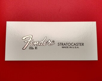 Silver Metallic 80's Fender Stratocaster Custom Waterslide, Includes Two with each order.