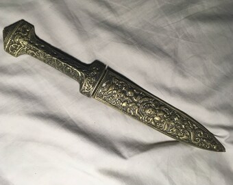 One of a Kind Vintage Old Brass Letter Opener