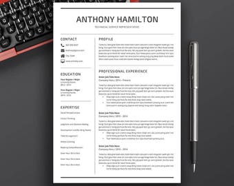 Professional Resume Template | 5 Pages Resume | Cover Letter | CV Template Word | Modern Resume Design | Instant Download Resume | ANTHONY