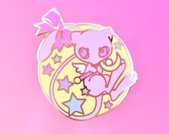 Sailor Mew - Sailor Moon & Pokemon Inspired - Hard Enamel Lapel Pin 35mm Lapel Pin - Gold Plating