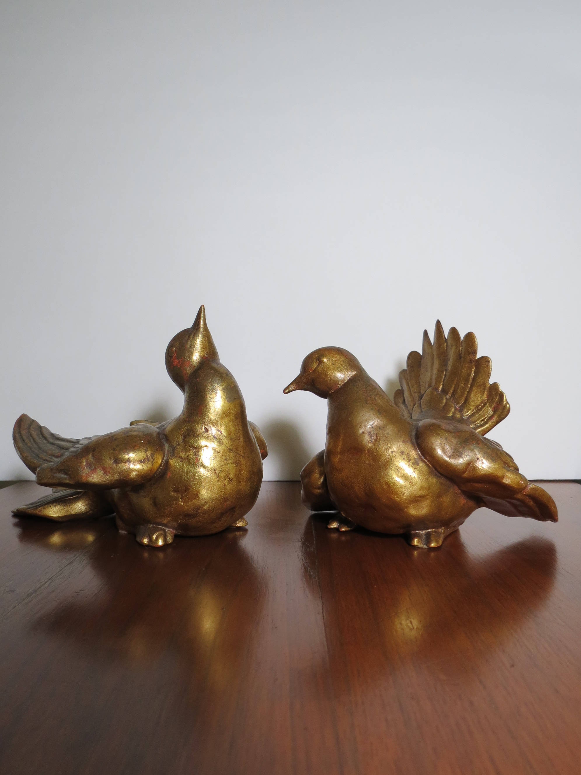 Vintage Kay Finch Ceramic Dove Figurines Mid Century