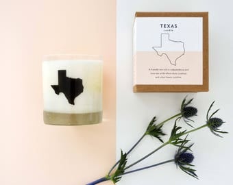 Texas Scented Candle Soy Candle Texas Home Candle Hostess Gift Texas Home State Texas Homesick Gift The Original Scripted Fragrance