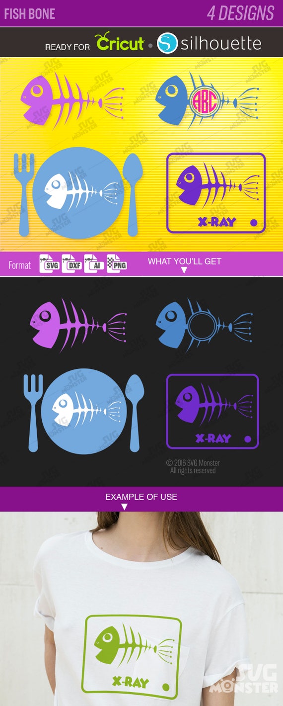 Download Fish Bone svg circle Border clipart download svg frame svg