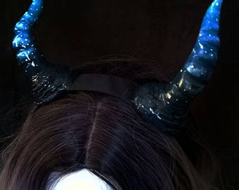 Galaxy Blue Dragon Horns