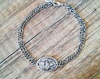 Catholic Saints Bracelet - Handmade In Medjugorje With St Christopher, Virgin Mary & St Benedict Medals - View #13