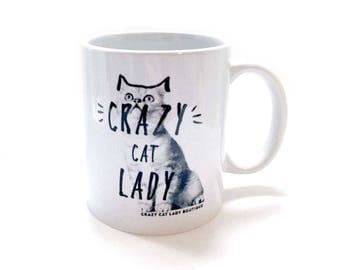 Cat Mug, Crazy Cat Lady Mug with Gift Box, Cat Lover Gift, Crazy Cat Lady, CCL Boutique, Cat, Mug, Brighton, Gift Box