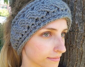Double cable pattern headband