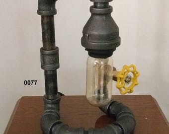 Industrial Pipe Lamp, Edison Lamp, Desk Lamp, Table Lamp