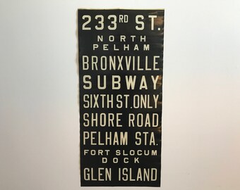 New York City Vintage Bus Scroll 1950's #3