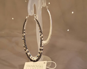 Swarovski Glamour earrings - Bayonce silver & jet