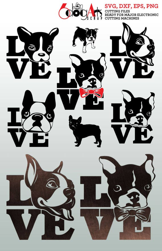 Download French Bulldog Love Digital Cut Files Svg Dfx Eps Png