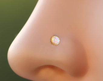 Nose Stud,Gold Nose Stud,opal nose stud,nose stud 22g,tiny nose stud,nose stud jewelry,nose ring stud,thin nose stud,nose screw,opal stud