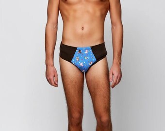 Briefs for men Underwear Male Lingerie for men Panties Guys underwear Cheeky Mens trunks Homemade Briefs Teen Jams shorts Brown panties "M"