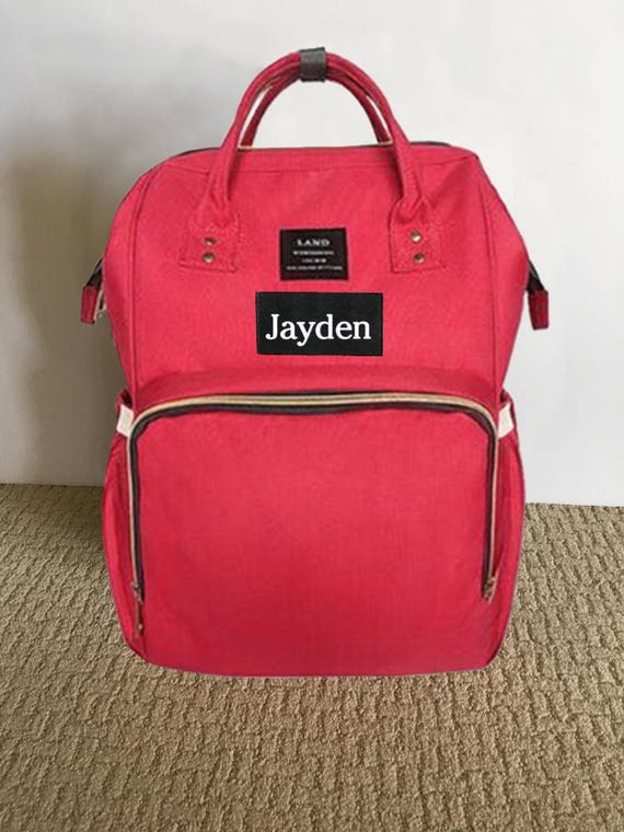 LAND Diaper Backpack Diaper Bag Backpack Nursing Bag Red