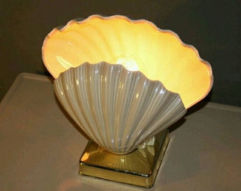 Art Deco Clamshell Lamp Hollywood Regency