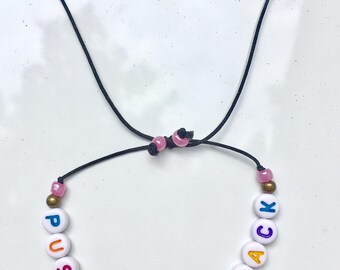 Pussy Grabs Back Bracelet | Feminist Jewelry | Beaded Curse Swear Word Bracelet | She Persisted | Girl Power | Feminism | Not My President