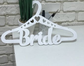 Wedding hanger Bride hanger Personalized Briden hanger Personalized Wedding dress hanger Rustic wedding hanger
