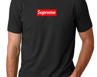 Red Supreme Box Logo Shirt Black Supreme Tshirt Mens Supreme Shirt Trending New Shirt