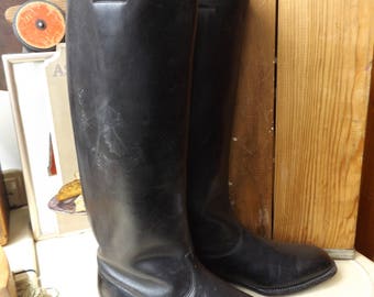 Antique Pair of WW1 Leather Boots - Army Calvary Equestrian Riding Boots