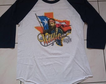 Vintage Willie Nelson threequater shirt (rare and hard to find)