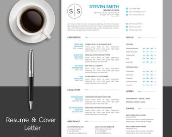 Clean Resume Template & Cover Letter Template