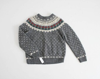 Heather Grey Fair Isle Sweatshirt main image 1
