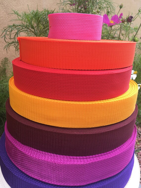 1 12 Wide Polypropylene Webbing By The Yard 17 Colors To Choose