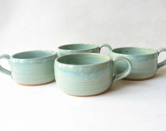 Soup Mugs Set of 4, Soup Bowls with Handle, Chili Bowls, Cappuccino Bowls Set of 4
