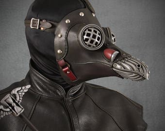 Miasma with Eyecages, Steampunk Plague Doctor Mask