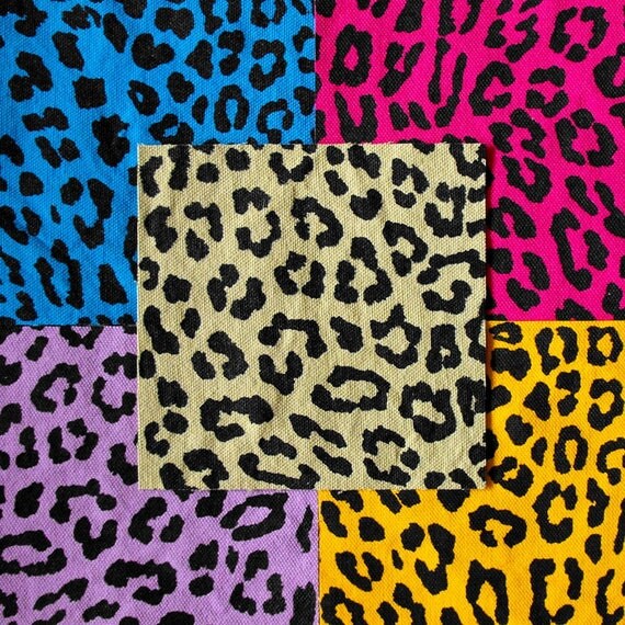 Leopard Print Fabric leopard print patch animal print fabric punk patch neon animal Leopard Print Fabric leopard print patch animal print fabric punk patch neon animal