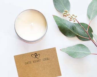 Date Night Cards - Date Night Idea Cards - Cards for Date Night Jar - Rustic Bridal Shower Theme - Kraft Date Night Cards - Date Night Ideas