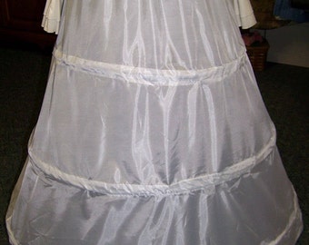 Elastic Waist Vintage Lace Hoop Two Layers A-Line Petticoat