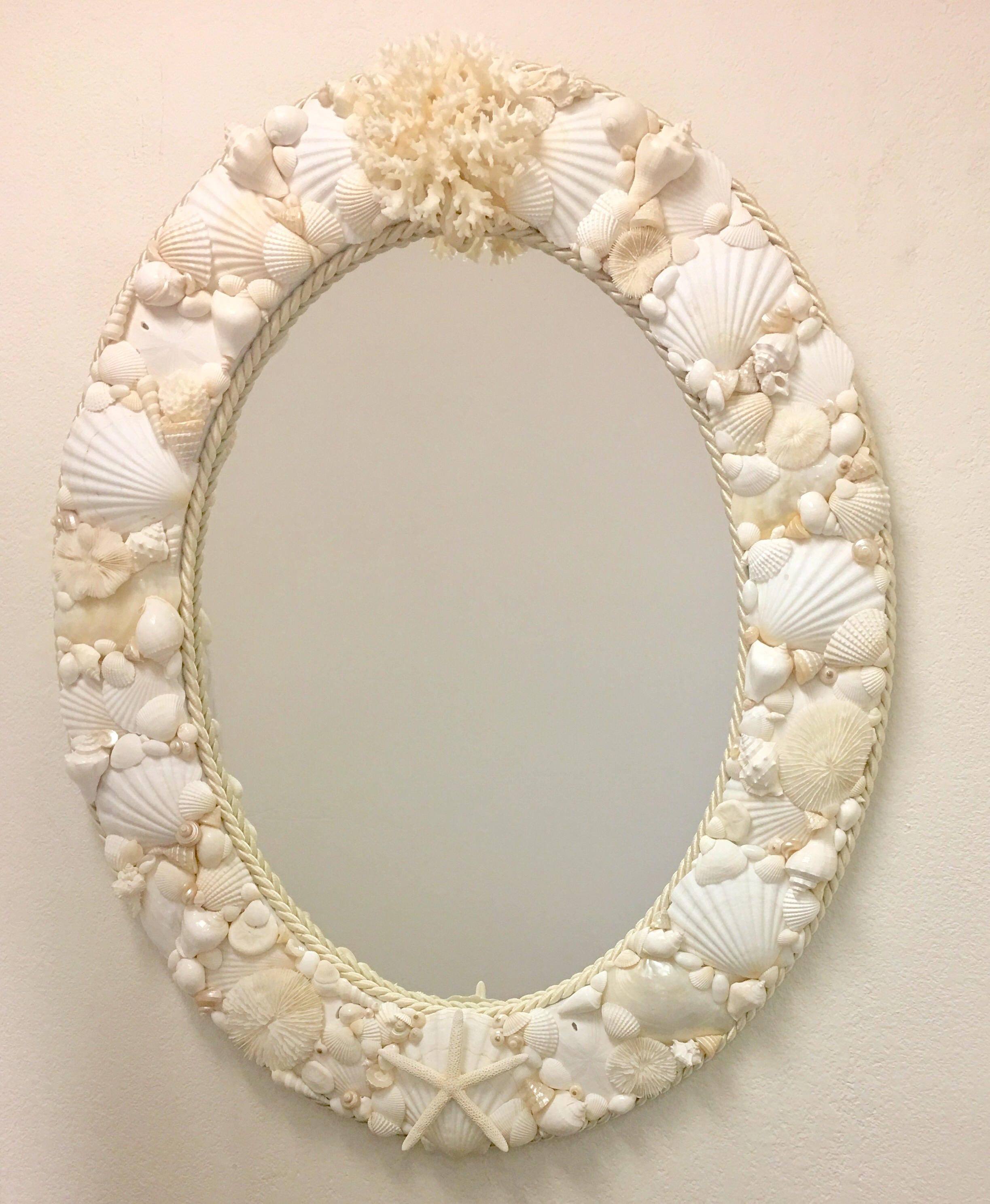 Seashell Mirror 24 x 30 with optional Cording