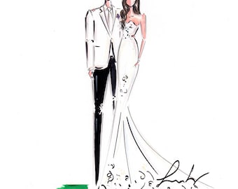 Custom Wedding Portrait, Custom Couple Portrait , Portraiture, Custom portrait, Wedding Portrait, Couple Portrait