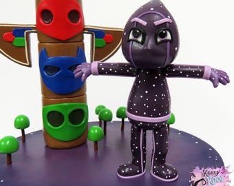 Ninjalino With PJ Masks Headquarters Cake Topper Set