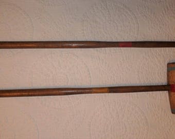 Wooden Croquet Mallets Set Of Two