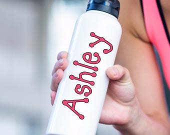 Vinyl labels school, name decal, custom water bottle, water bottle labels, water bottle decal, kids name labels, school labels, name labels